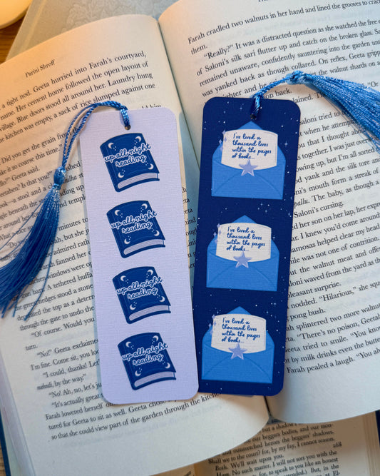 Starry Up All Night Reading Bookmark Set of 2