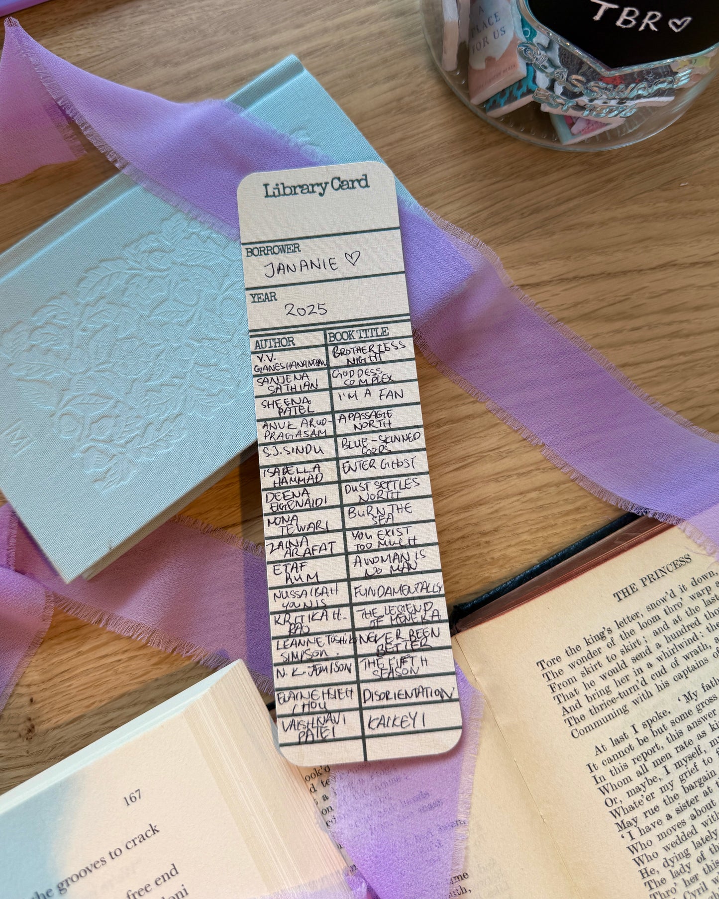 Vintage Library Card Reading Log Bookmark
