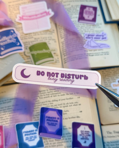 Do Not Disturb Busy Reading Sticker