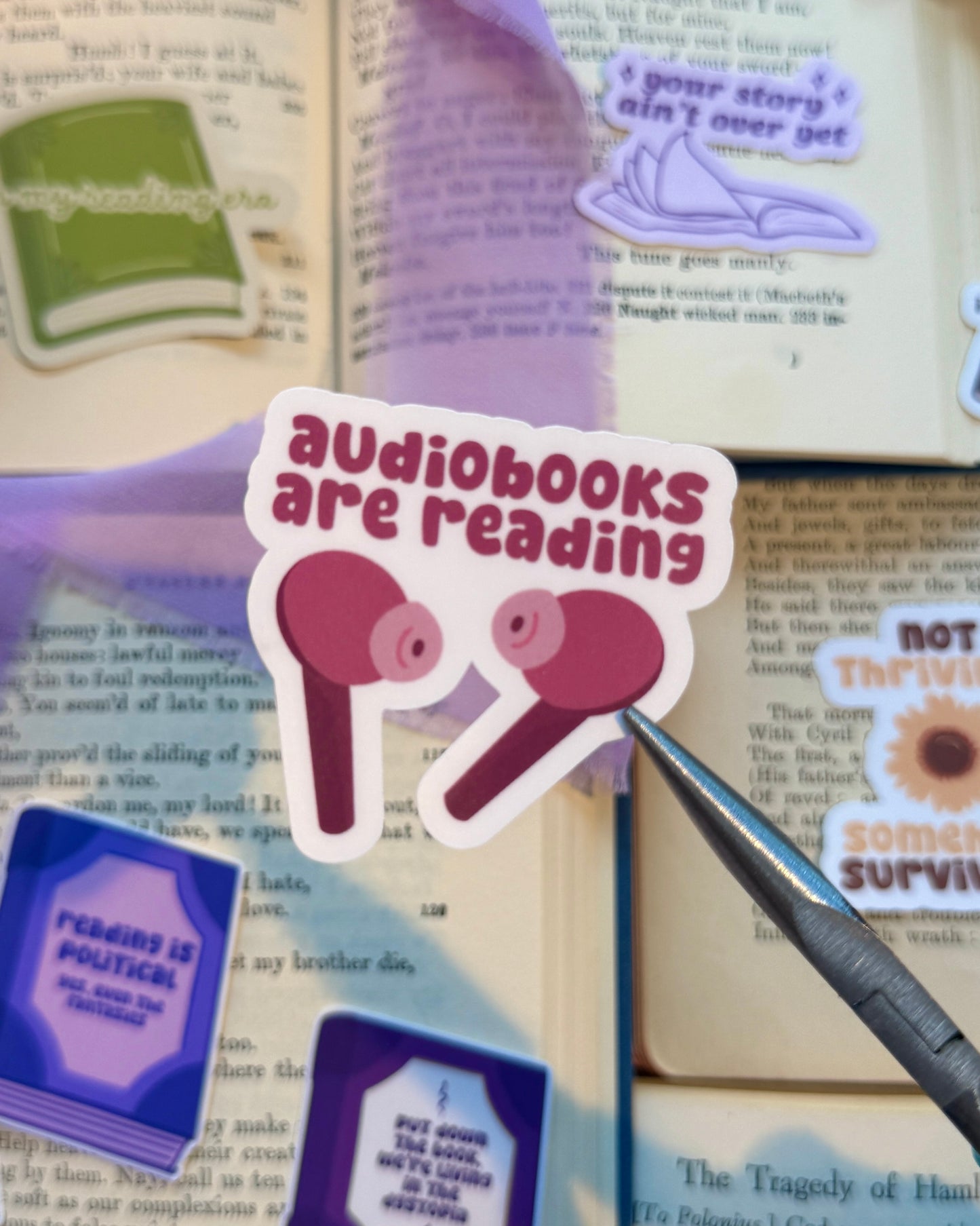 Audiobooks Are Reading Sticker