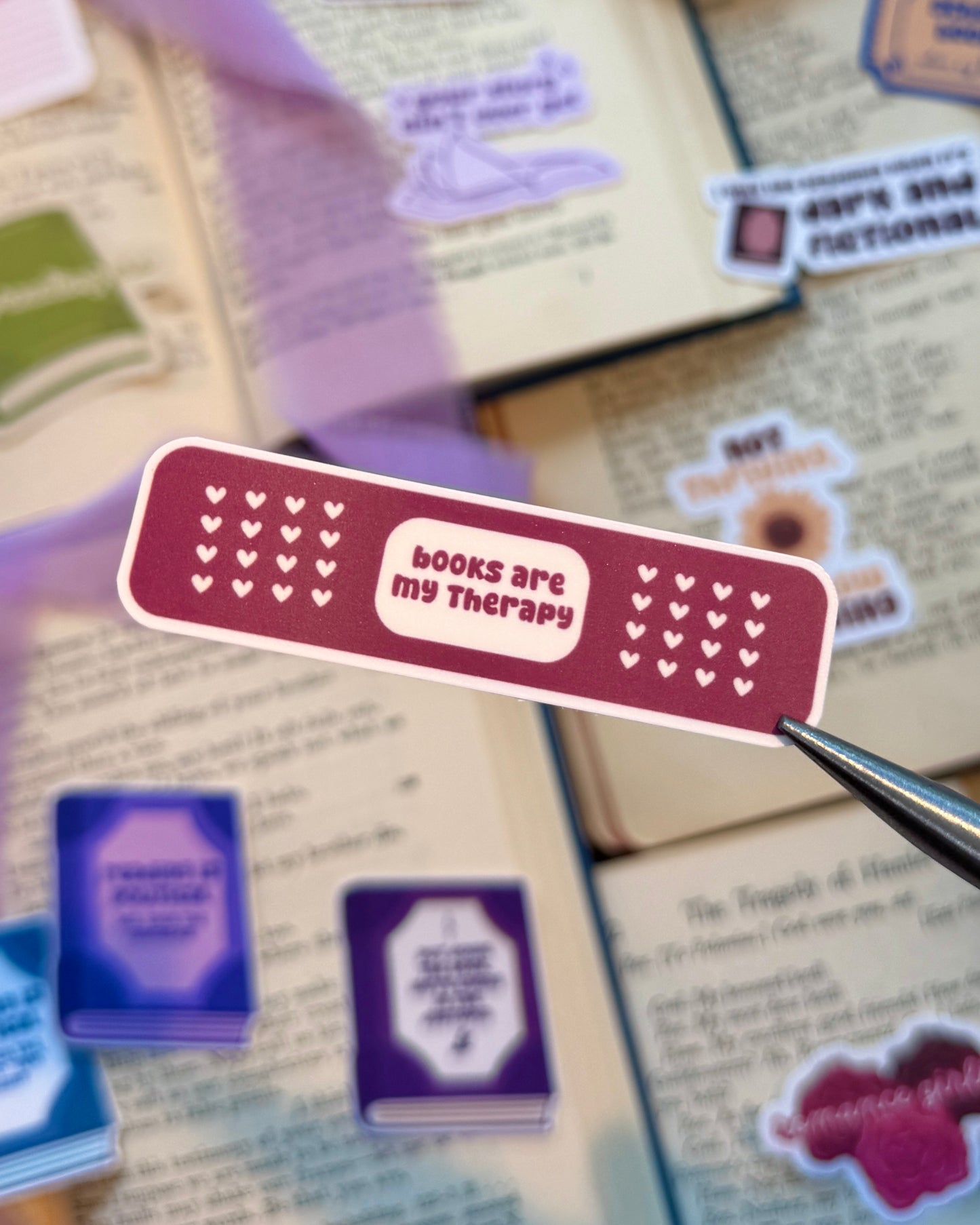 Books Are My Therapy Sticker