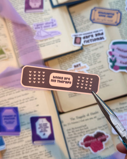 Books Are My Therapy Sticker