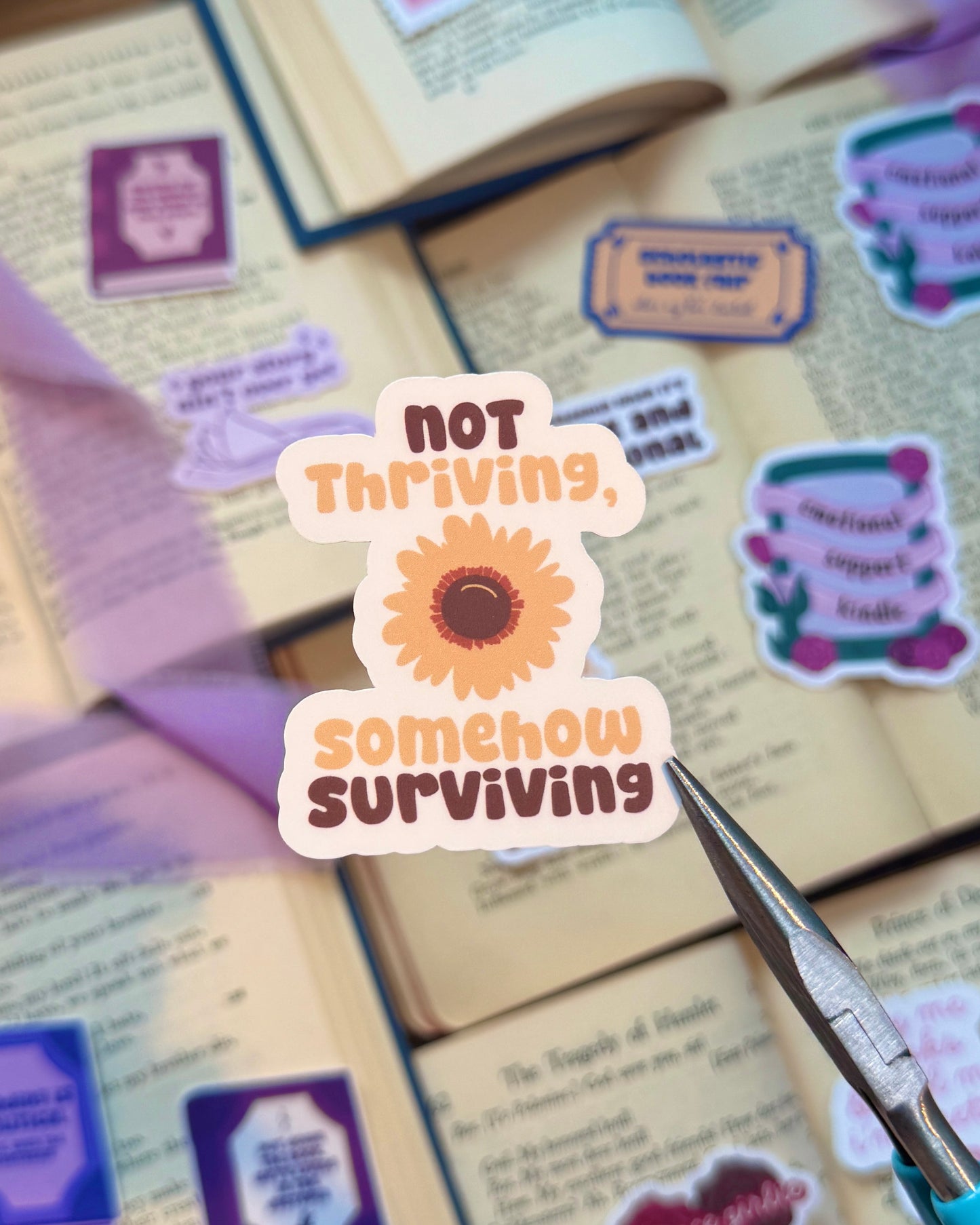 Not Thriving, Somehow Surviving Depression Sticker