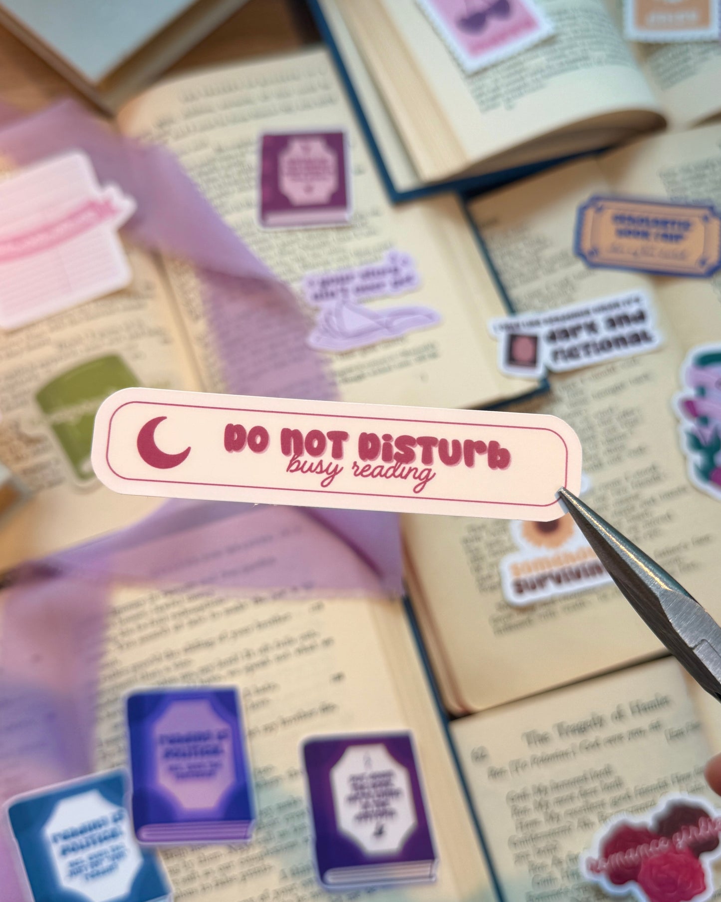Do Not Disturb Busy Reading Sticker
