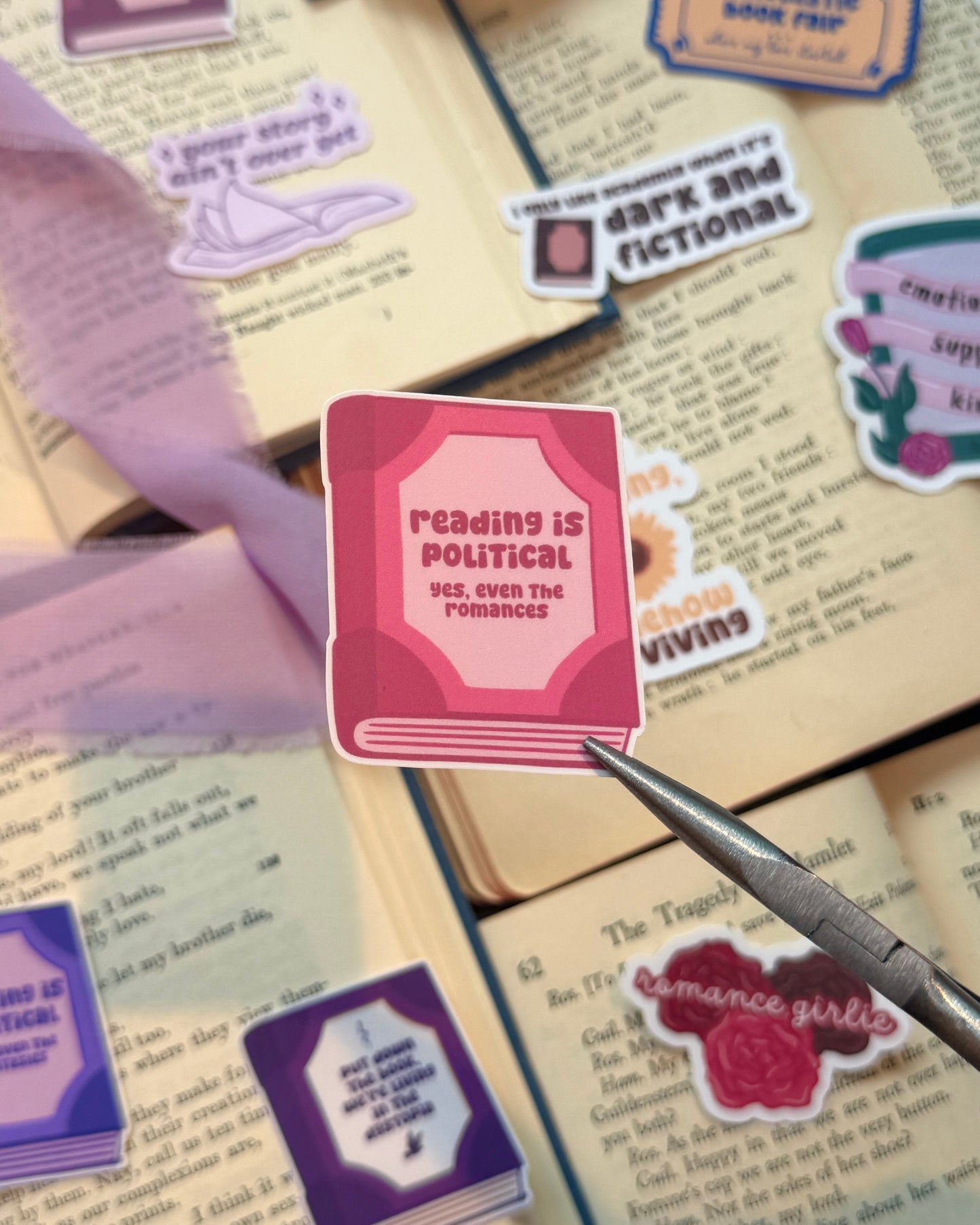 Reading is Political Sticker [GAZA FUNDRAISER 🇵🇸]
