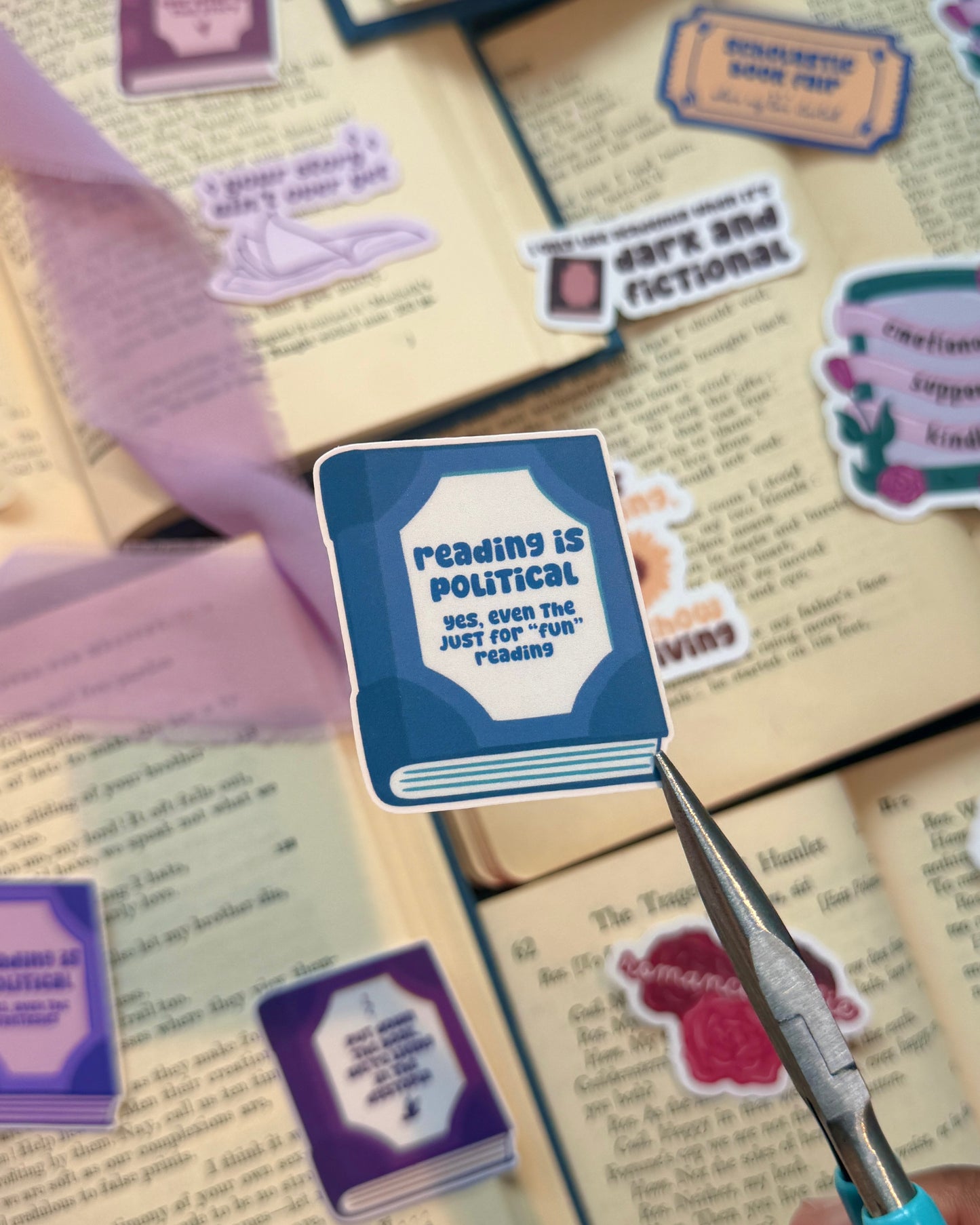 Reading is Political Sticker [GAZA FUNDRAISER 🇵🇸]