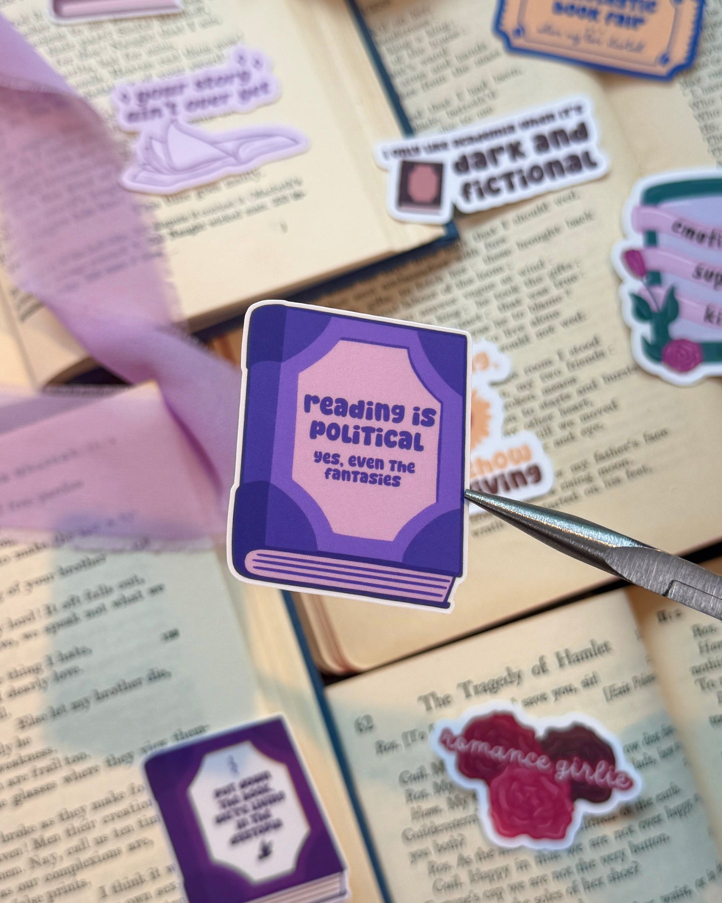 Reading is Political Sticker [GAZA FUNDRAISER 🇵🇸]