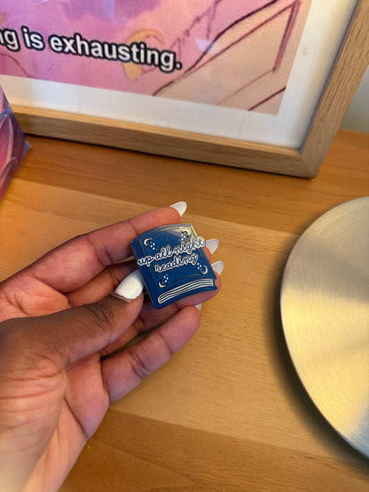 Up All Night Reading Pin